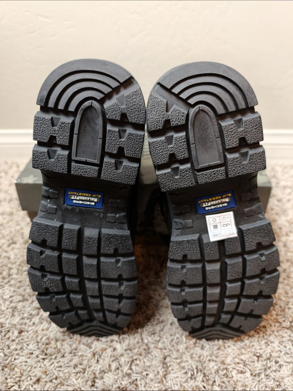 Skechers Tactical Black Leather Waterproof Work Relaxed Fit: Wascana - Benen WP